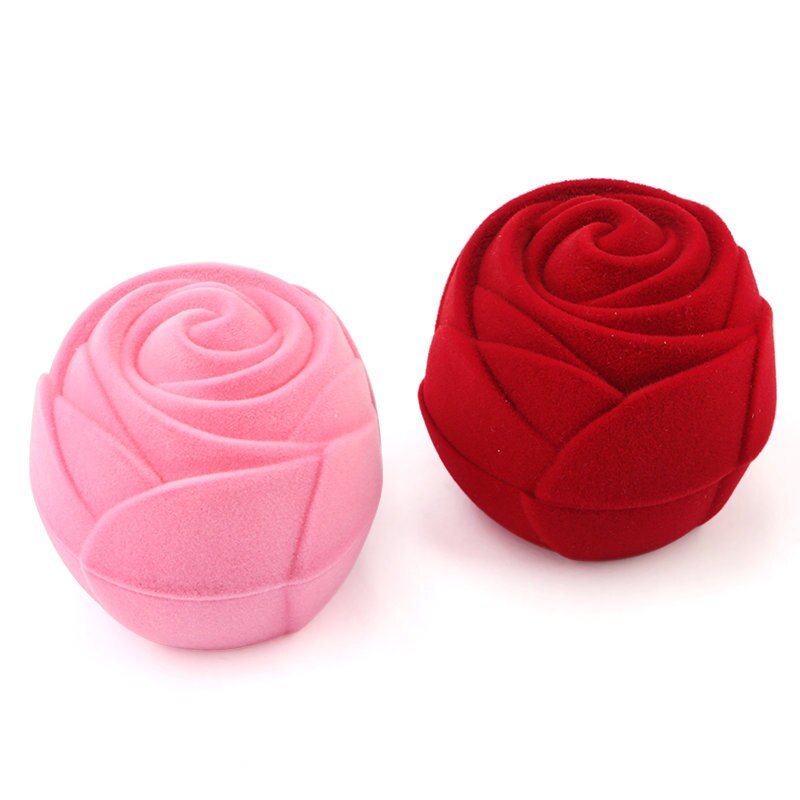 Creative Rose Shape Design Flower Ring Box Creative Rose Shape Design Flower Ring Box