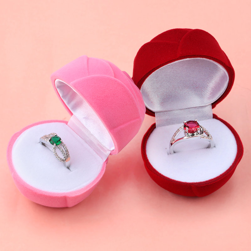 Creative Rose Shape Design Flower Ring Box Creative Rose Shape Design Flower Ring Box