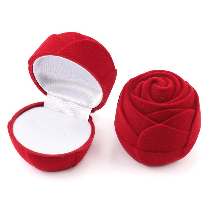 Creative Rose Shape Design Flower Ring Box Creative Rose Shape Design Flower Ring Box