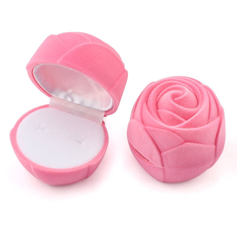 Creative Rose Shape Design Flower Ring Box Creative Rose Shape Design Flower Ring Box