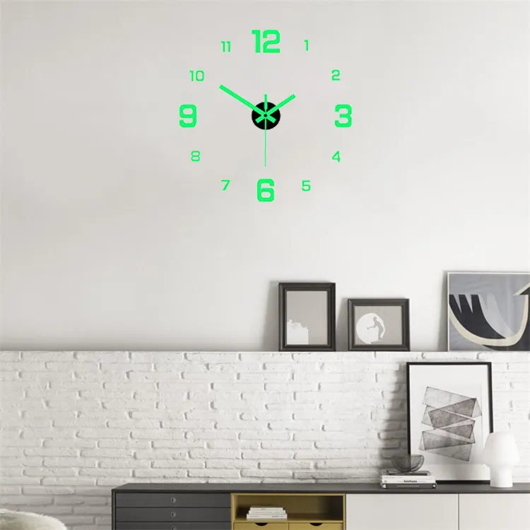 Creative Simple Luminous Digital Clock DIY Silent Wall Clock Study Living Room Punch-Free Wall Sticker Clock Creative Simple Luminous Digital Clock DIY Silent Wall Clock Study Living Room Punch-Free Wall Sticker Clock