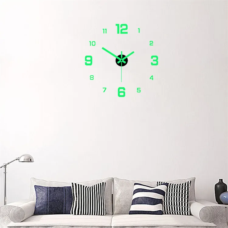 Creative Simple Luminous Digital Clock DIY Silent Wall Clock Study Living Room Punch-Free Wall Sticker Clock Creative Simple Luminous Digital Clock DIY Silent Wall Clock Study Living Room Punch-Free Wall Sticker Clock