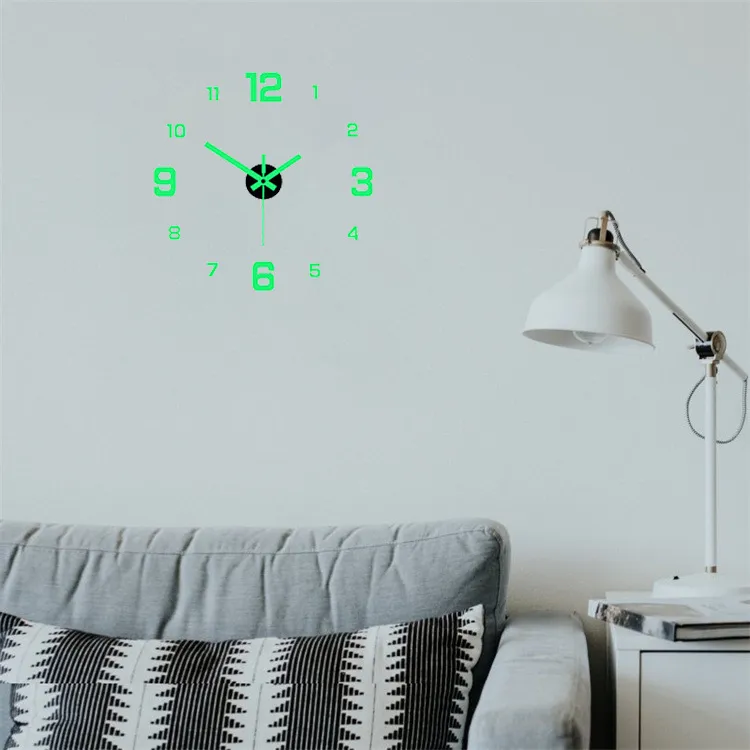 Creative Simple Luminous Digital Clock DIY Silent Wall Clock Study Living Room Punch-Free Wall Sticker Clock Creative Simple Luminous Digital Clock DIY Silent Wall Clock Study Living Room Punch-Free Wall Sticker Clock