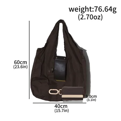 Creative Simple Storage Cloth Bag Large Capacity Eco-friendly Shopping Bag Keychain Practical Bag Charm Unique