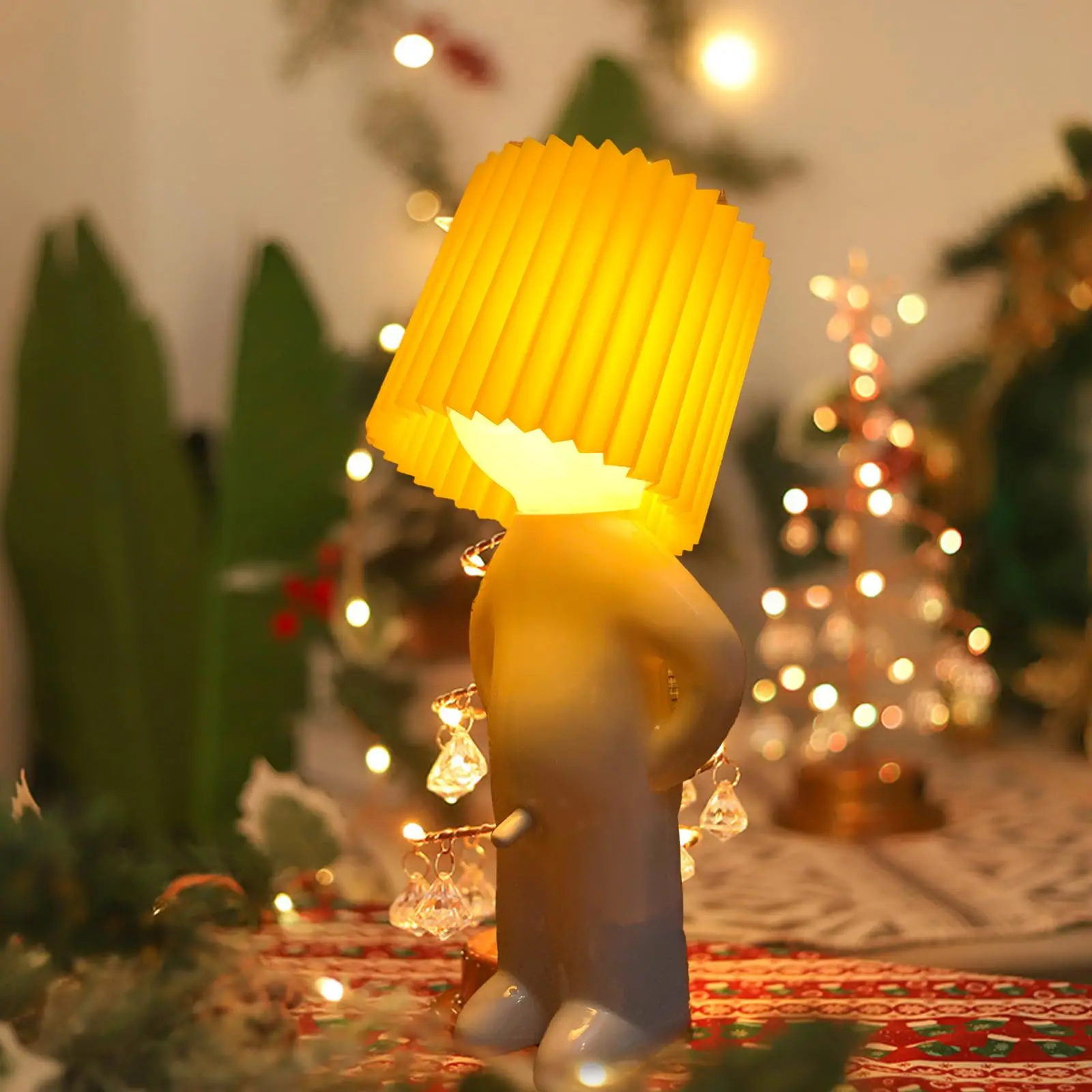 Creative Table Small Book Lights Little Naughty Boy Night Light Shy Man Lamp for Children Home Room Bedside Desk