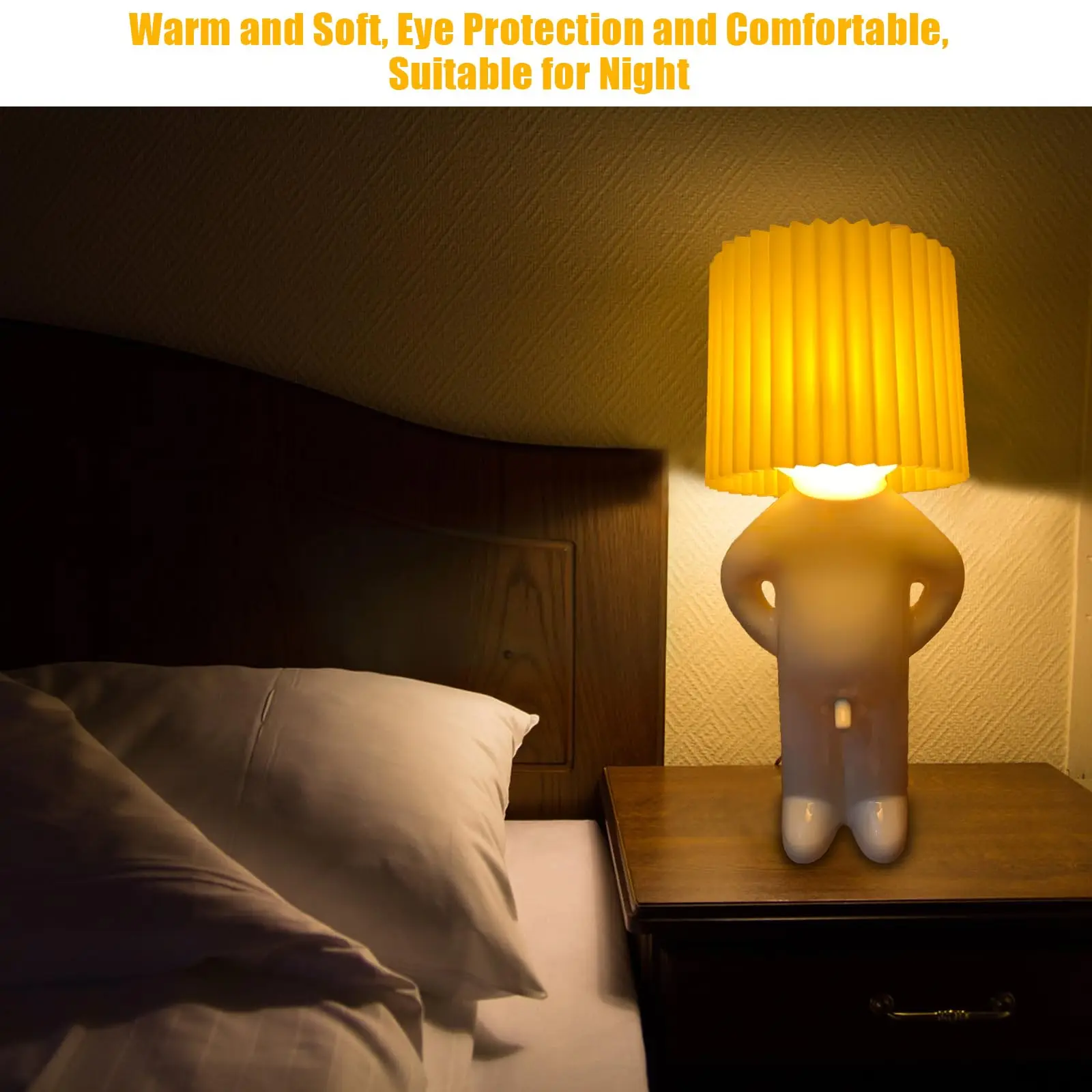 Creative Table Small Book Lights Little Naughty Boy Night Light Shy Man Lamp for Children Home Room Bedside Desk
