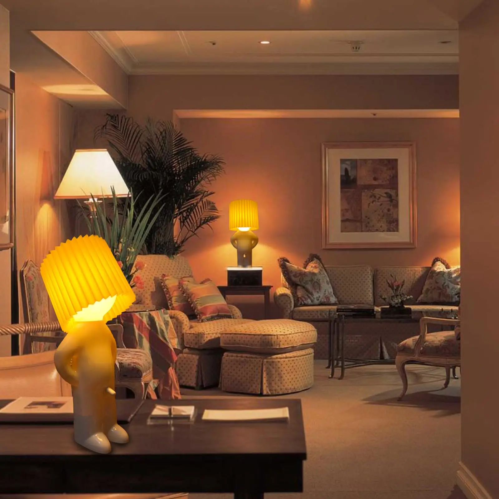Creative Table Small Book Lights Little Naughty Boy Night Light Shy Man Lamp for Children Home Room Bedside Desk