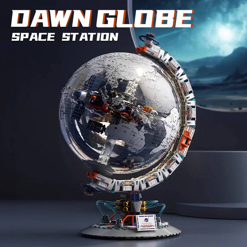 Creative Technology Space Station Transparent Globe Building Blocks High Tech Construction Bricks Set Toy Gifts For Creative Technology Space Station Transparent Globe Building Blocks High Tech Construction Bricks Set Toy Gifts For