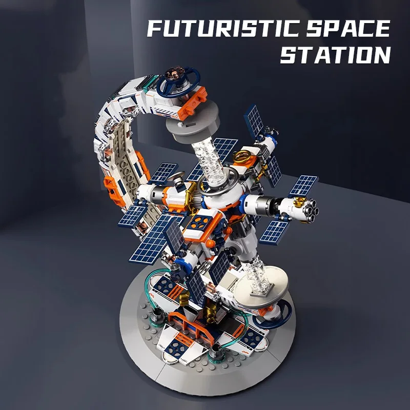 Creative Technology Space Station Transparent Globe Building Blocks High Tech Construction Bricks Set Toy Gifts For Creative Technology Space Station Transparent Globe Building Blocks High Tech Construction Bricks Set Toy Gifts For
