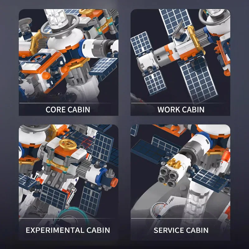 Creative Technology Space Station Transparent Globe Building Blocks High Tech Construction Bricks Set Toy Gifts For Creative Technology Space Station Transparent Globe Building Blocks High Tech Construction Bricks Set Toy Gifts For