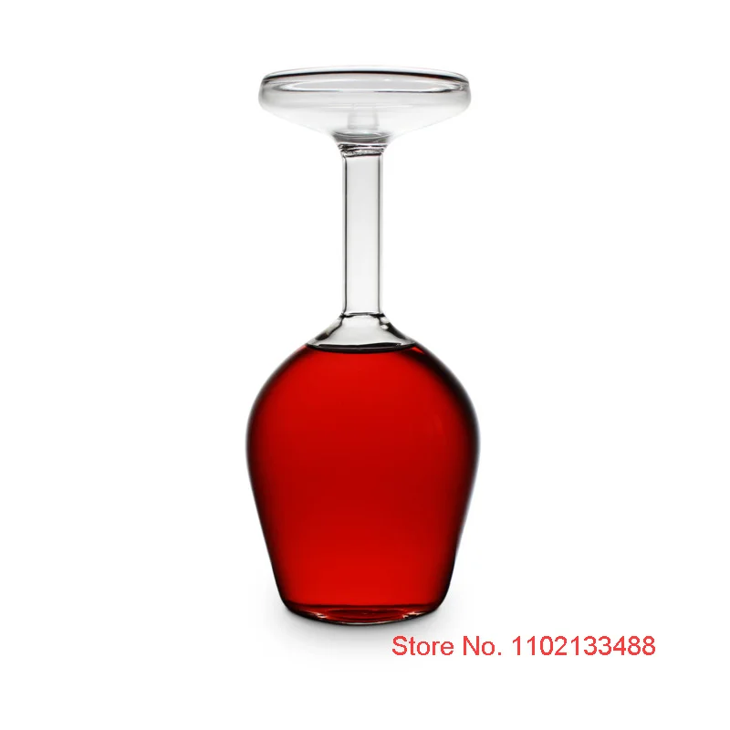 Creative Upside Down Goblet Wine Cup Funny Party Glassware High Borosilicate Glass Inverted Wineglass