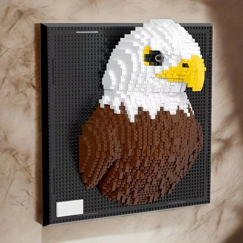 Creative Wall Art Frame Painting Featuring Sharks Eagles Parrots,DIY 3D Micro Animal Particle Building Block Toy,For Creative Wall Art Frame Painting Featuring Sharks Eagles Parrots,DIY 3D Micro Animal Particle Building Block Toy,For