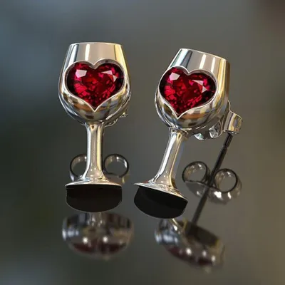 Creative Wine Glass Earrings (1 Pair)