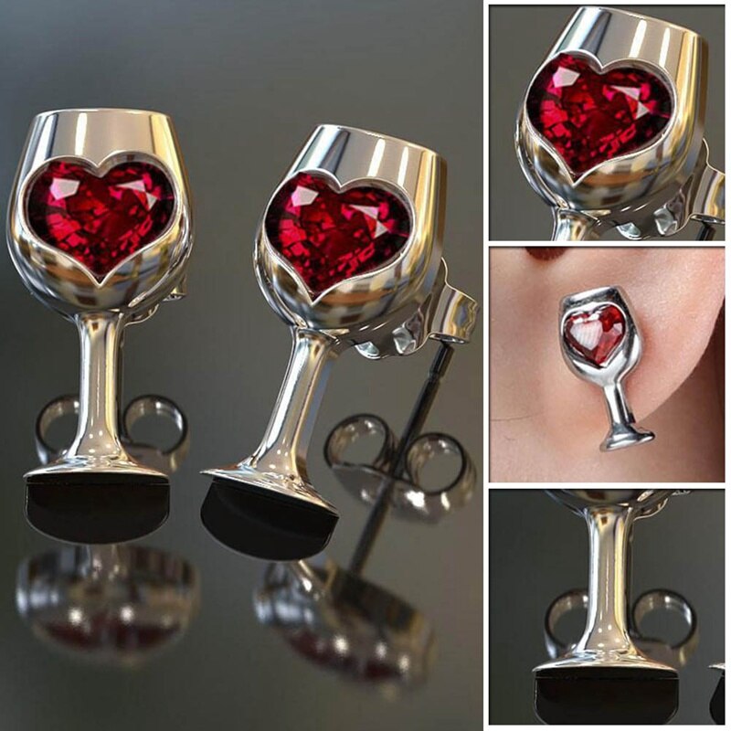 Creative Wine Glass Earrings (1 Pair)
