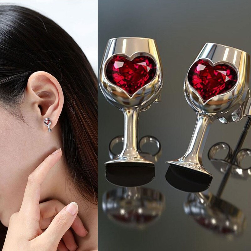 Creative Wine Glass Earrings (1 Pair)