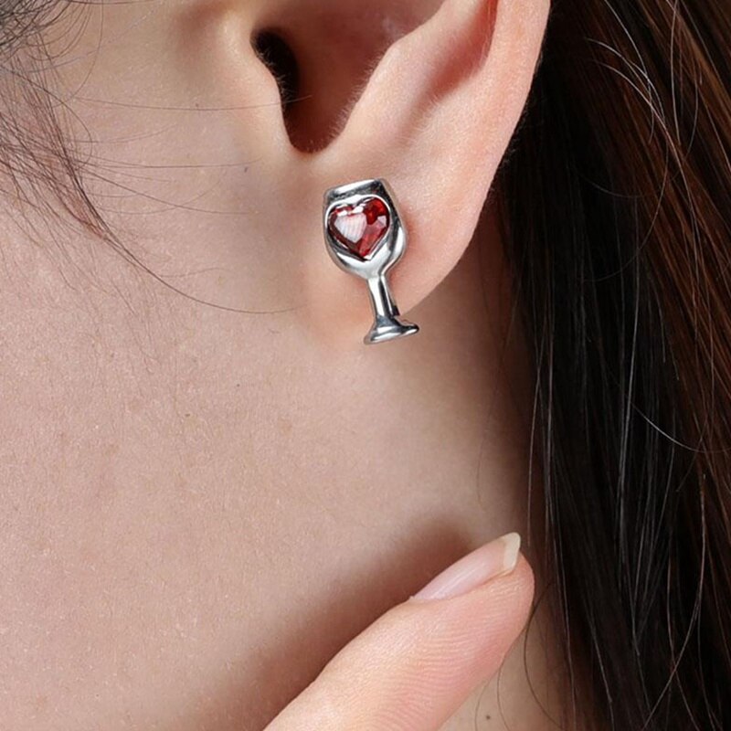 Creative Wine Glass Earrings (1 Pair)