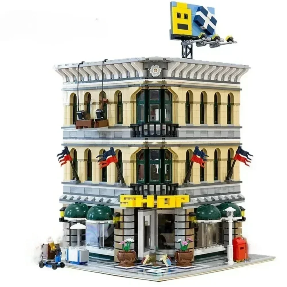 Creatoring Expert Brick Bank Cafe Corner Model MOC Street View House Building Blocks Toys Pet Book Shop Town Hall Creatoring Expert Brick Bank Cafe Corner Model MOC Street View House Building Blocks Toys Pet Book Shop Town Hall