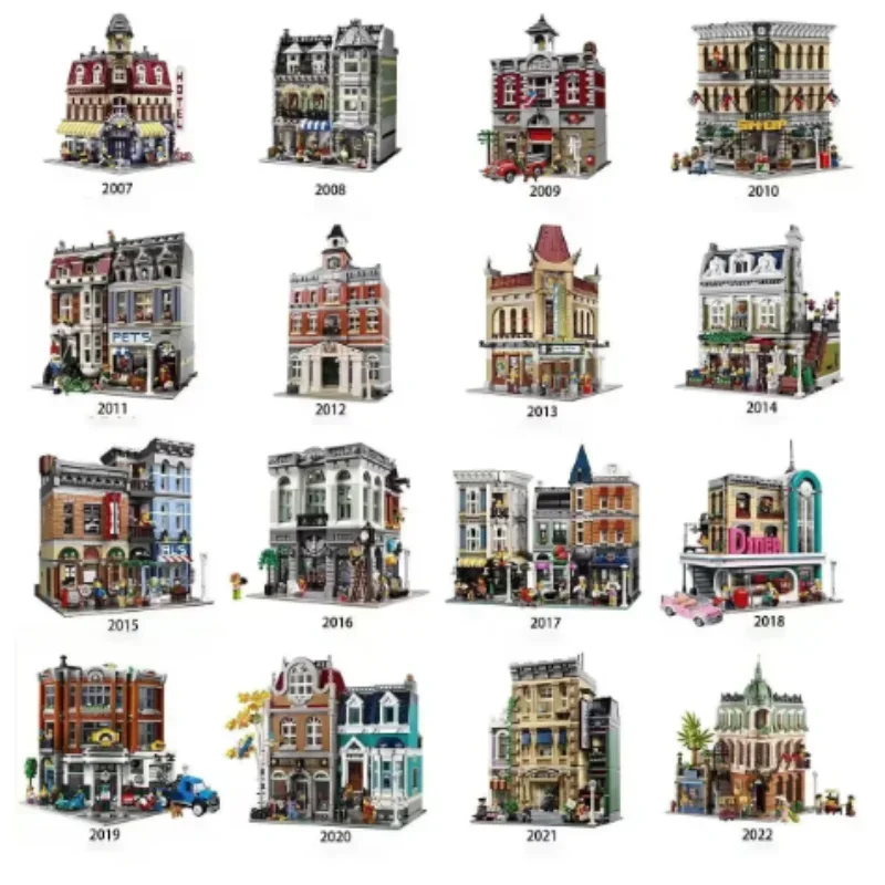 Creatoring Expert Brick Bank Cafe Corner Model MOC Street View House Building Blocks Toys Pet Book Shop Town Hall Creatoring Expert Brick Bank Cafe Corner Model MOC Street View House Building Blocks Toys Pet Book Shop Town Hall