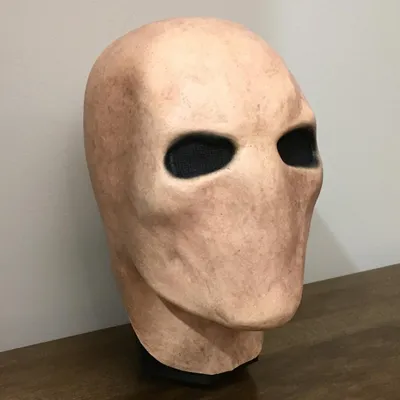 Creepy Slenderman Mask Cospaly Horror Faceless Man Alien Skull Latex Helmet Halloween Carnival Dress Up Party Costume