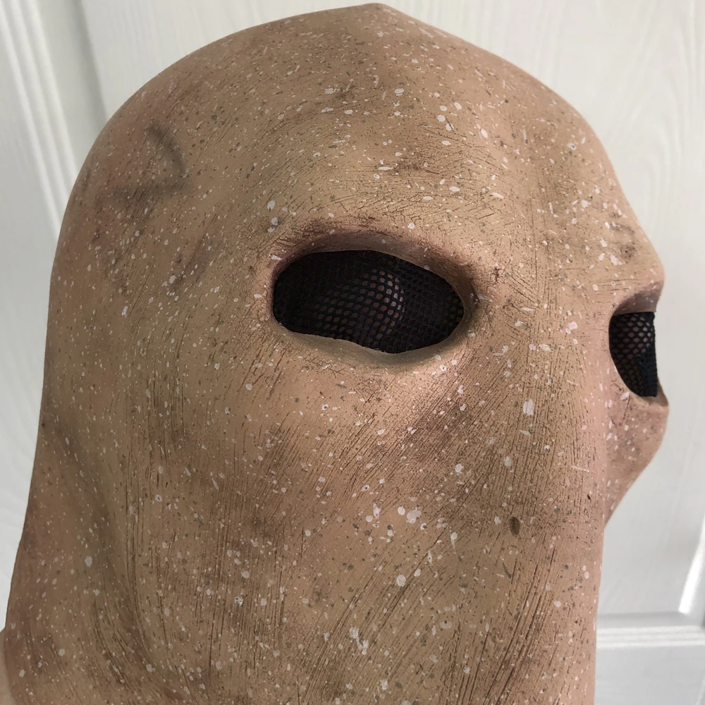 Creepy Slenderman Mask Cospaly Horror Faceless Man Alien Skull Latex Helmet Halloween Carnival Dress Up Party Costume