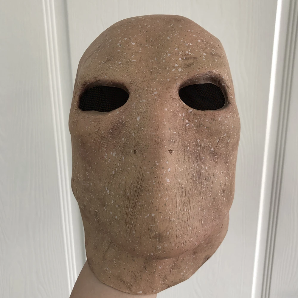 Creepy Slenderman Mask Cospaly Horror Faceless Man Alien Skull Latex Helmet Halloween Carnival Dress Up Party Costume