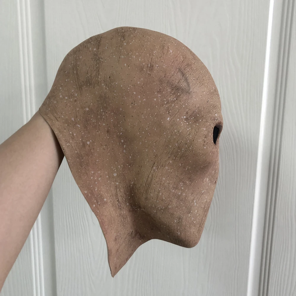 Creepy Slenderman Mask Cospaly Horror Faceless Man Alien Skull Latex Helmet Halloween Carnival Dress Up Party Costume