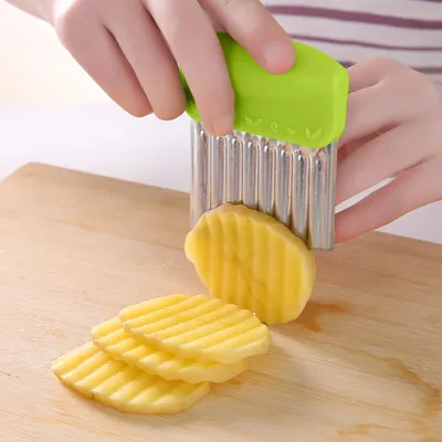 Crinkle Cutter Stainless Potato Slicer Crinkle Cutter Stainless Potato Slicer