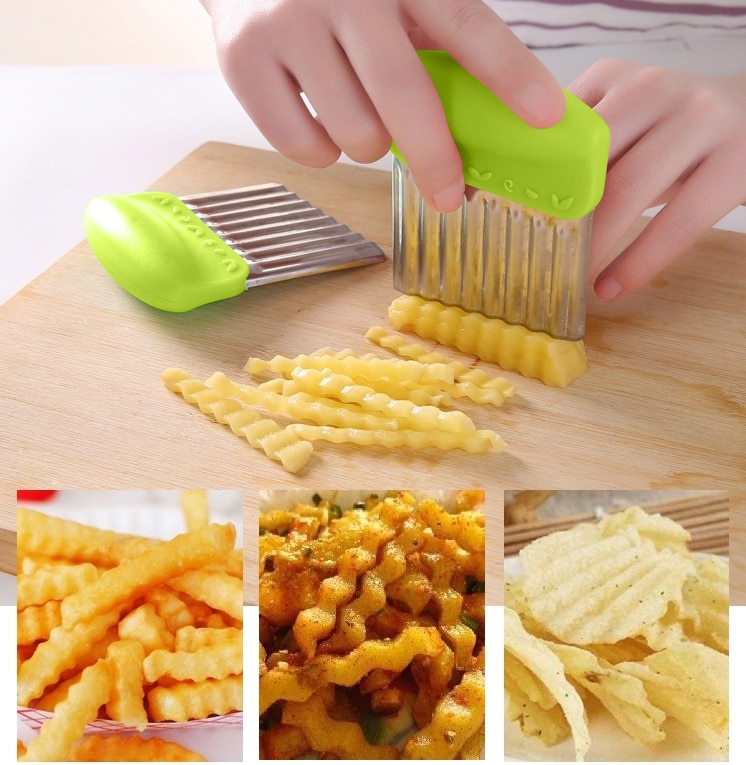 Crinkle Cutter Stainless Potato Slicer Crinkle Cutter Stainless Potato Slicer