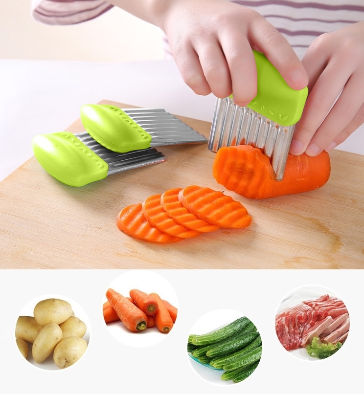 Crinkle Cutter Stainless Potato Slicer Crinkle Cutter Stainless Potato Slicer