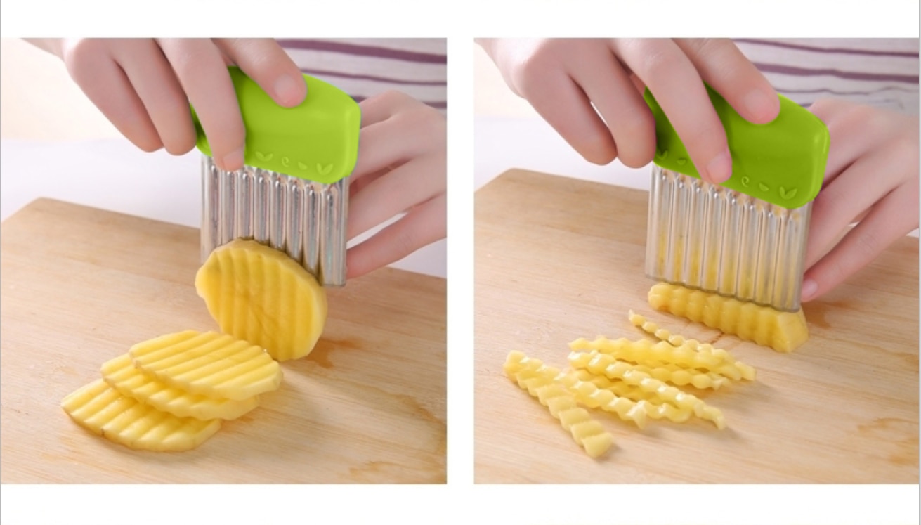 Crinkle Cutter Stainless Potato Slicer Crinkle Cutter Stainless Potato Slicer