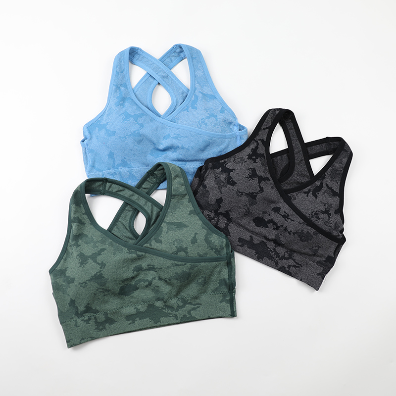 Crisscross Back Seamless Camo Sports Bra Crisscross Back Seamless Camo Sports Bra
