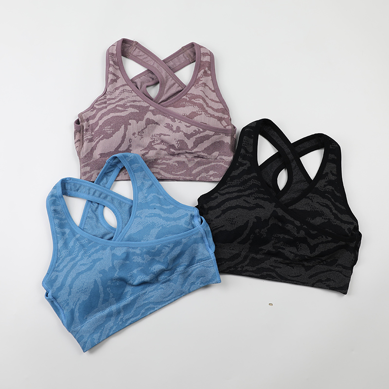 Crisscross Back Seamless Camo Sports Bra Crisscross Back Seamless Camo Sports Bra