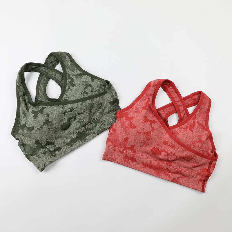 Crisscross Back Seamless Camo Sports Bra Crisscross Back Seamless Camo Sports Bra