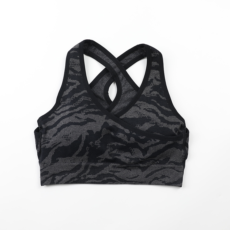 Crisscross Back Seamless Camo Sports Bra Crisscross Back Seamless Camo Sports Bra