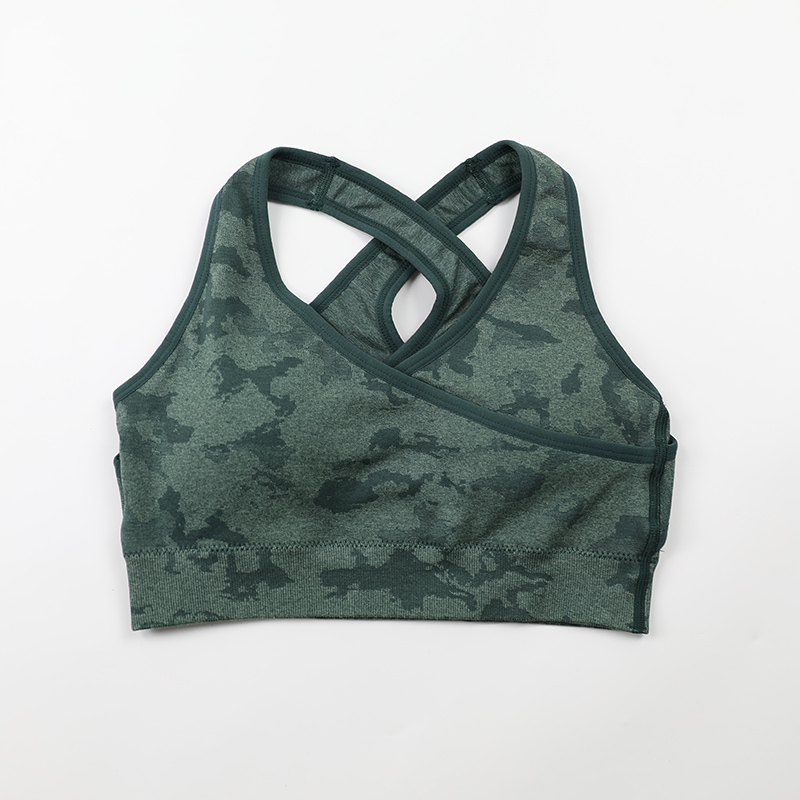 Crisscross Back Seamless Camo Sports Bra Crisscross Back Seamless Camo Sports Bra