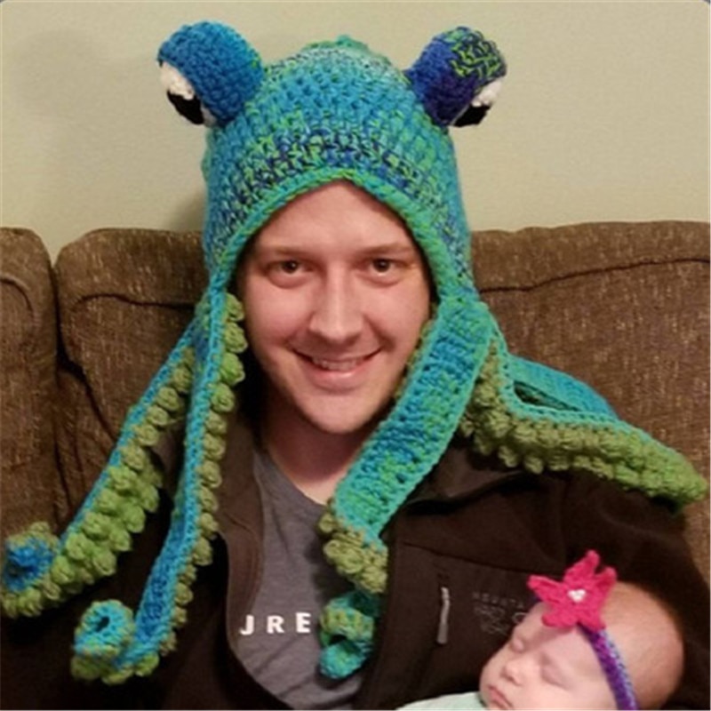 Crochet Octopus Hat Winter Headwear Crochet Octopus Hat Winter Headwear