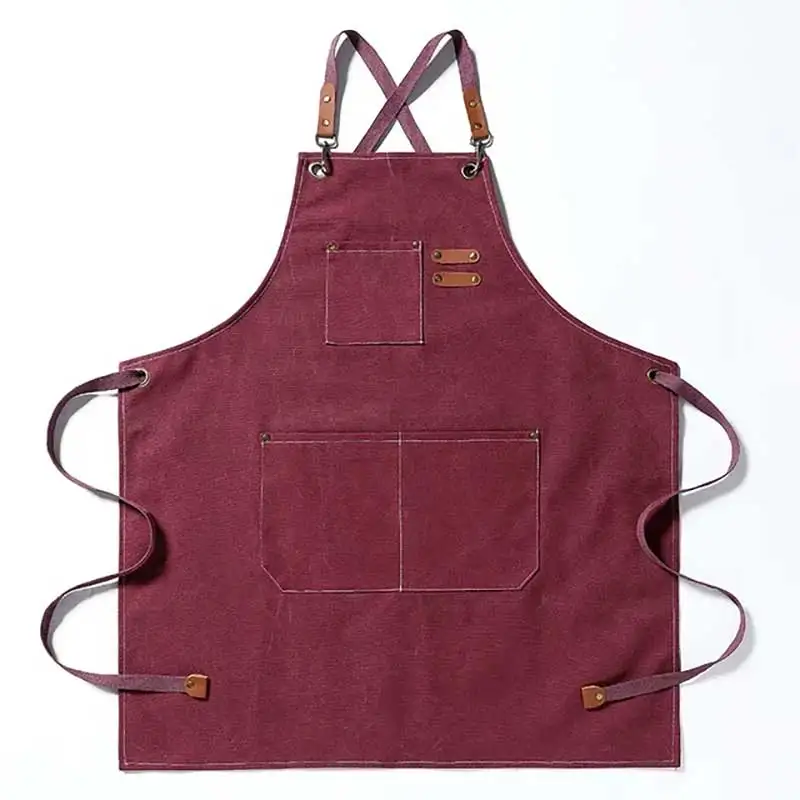 Cross-Back Design Canvas Work Apron Cross-Back Design Canvas Work Apron