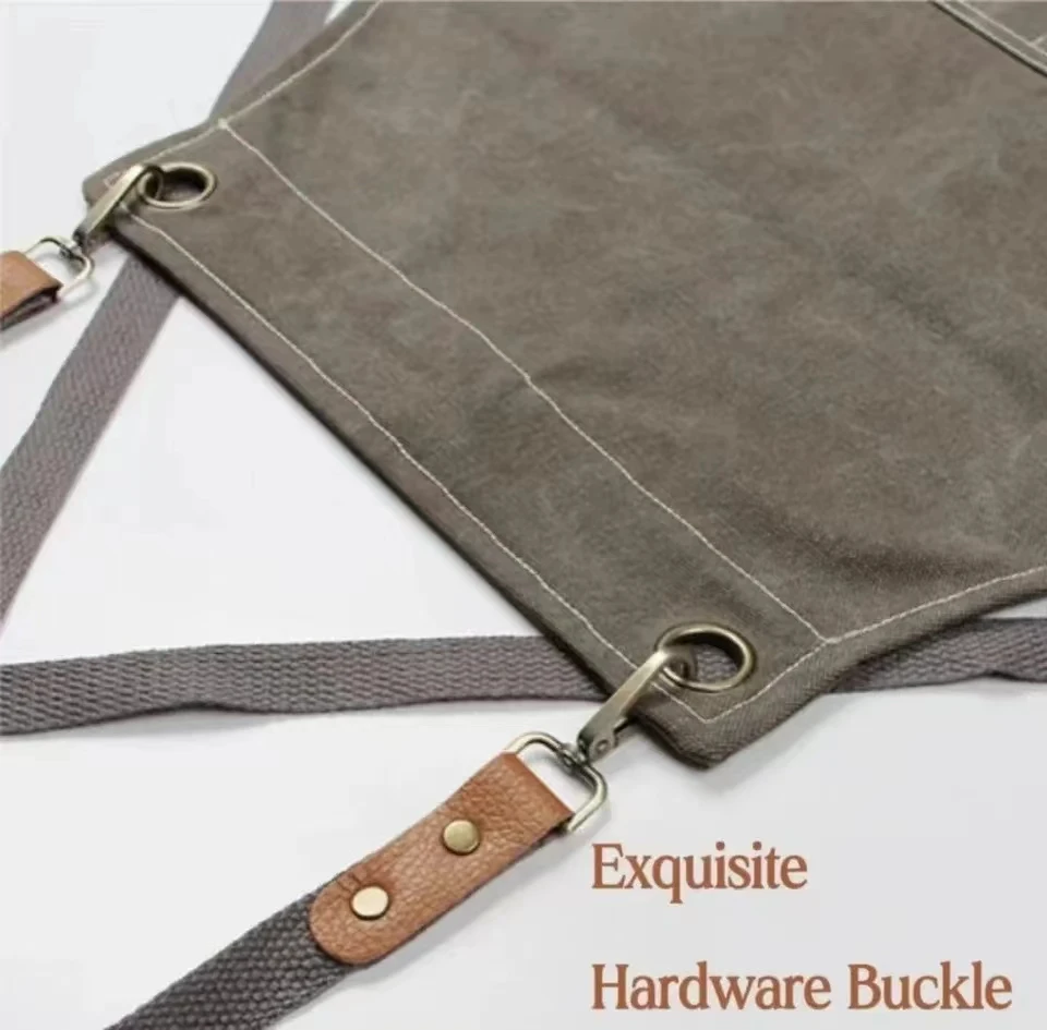 Cross-Back Design Canvas Work Apron Cross-Back Design Canvas Work Apron