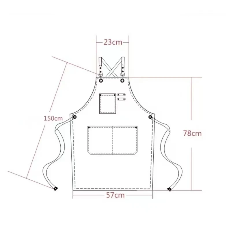 Cross-Back Design Canvas Work Apron Cross-Back Design Canvas Work Apron