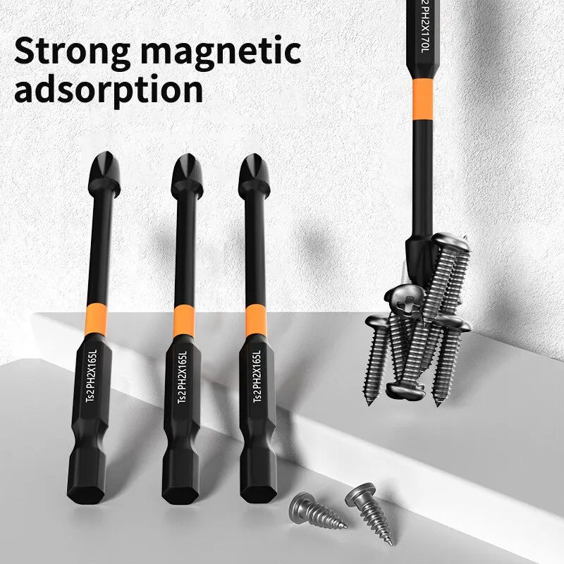Cross Screwdriver Head Strong Magnetic Anti Slip High Hardness Electric Screwdriver Tool Electric Drill Extended