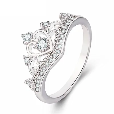 Crown Ring Sterling Silver Ladies Jewelry Crown Ring Sterling Silver Ladies Jewelry