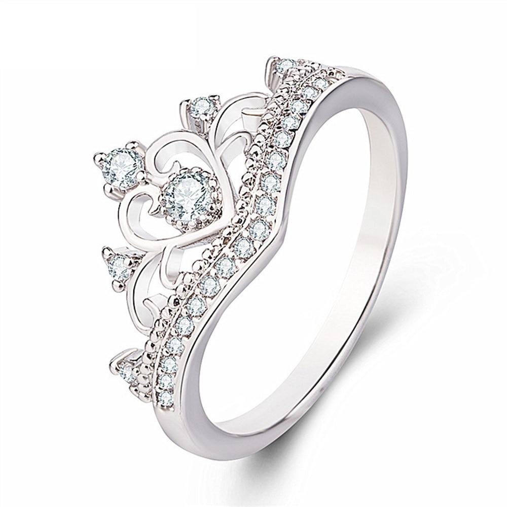 Crown Ring Sterling Silver Ladies Jewelry Crown Ring Sterling Silver Ladies Jewelry