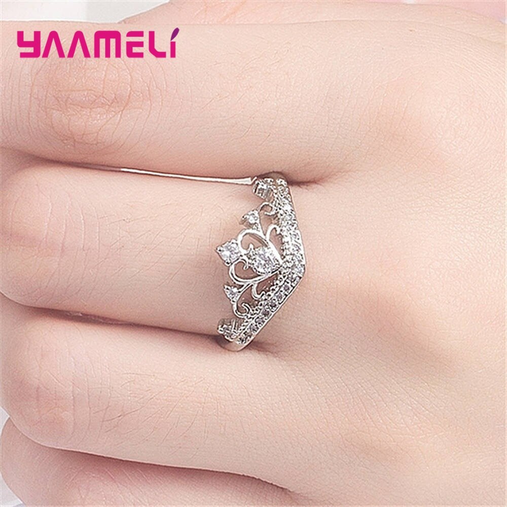 Crown Ring Sterling Silver Ladies Jewelry Crown Ring Sterling Silver Ladies Jewelry