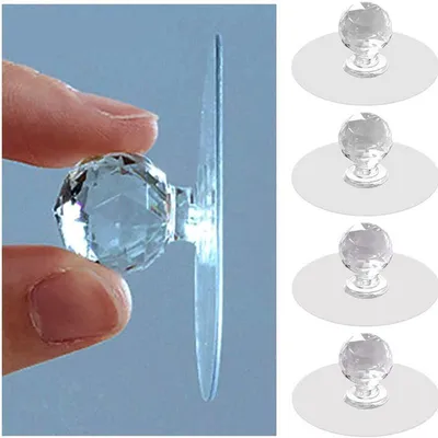 Crystal Design Self Adhesive Cabinet Knobs (4 pcs)
