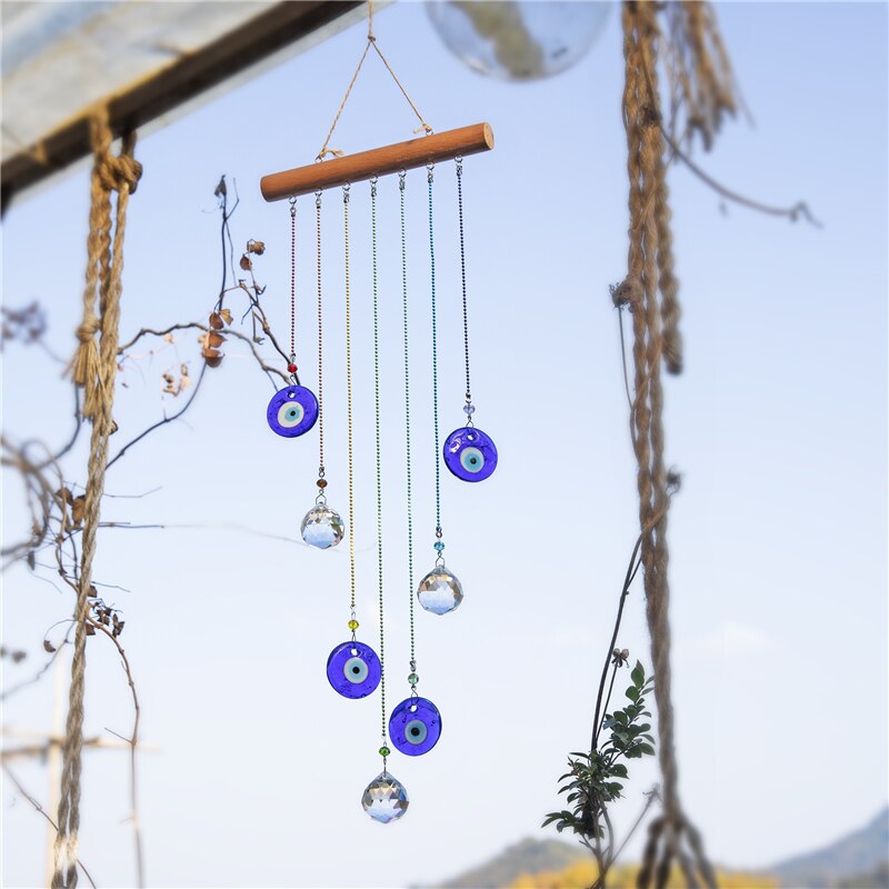 Crystal Evil Eye Wind Chime