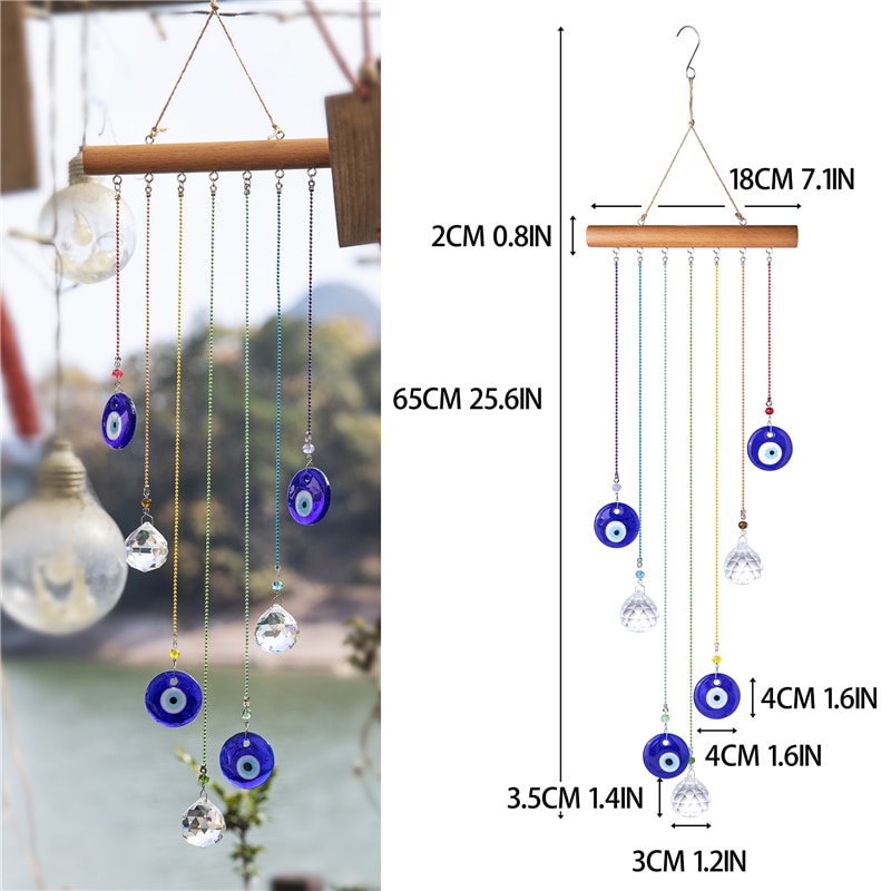 Crystal Evil Eye Wind Chime Crystal Evil Eye Wind Chime