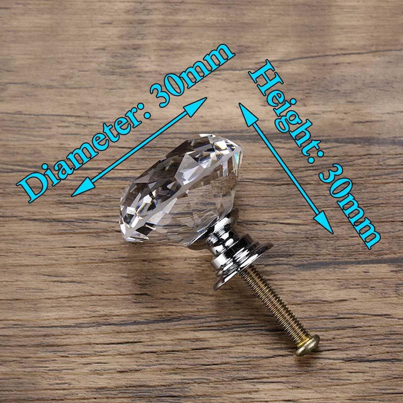 Crystal Knob Cabinet Handle Decor