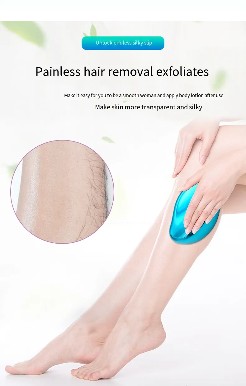 Crystal Painless Physical Hair Removal Eraser Glass Hair Remover Epilator Safe Easy Cleaning Reusable Body Care Crystal Painless Physical Hair Removal Eraser Glass Hair Remover Epilator Safe Easy Cleaning Reusable Body Care