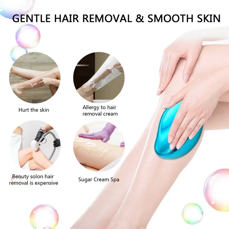 Crystal Painless Physical Hair Removal Eraser Glass Hair Remover Epilator Safe Easy Cleaning Reusable Body Care Crystal Painless Physical Hair Removal Eraser Glass Hair Remover Epilator Safe Easy Cleaning Reusable Body Care