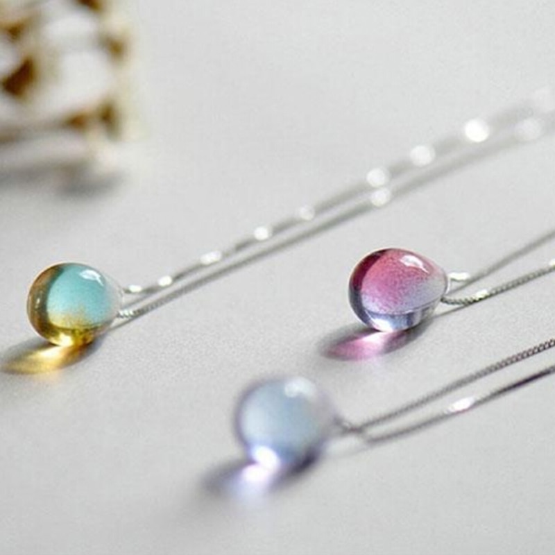 Crystal Pendant Mermaid's Tear Necklace Crystal Pendant Mermaid's Tear Necklace